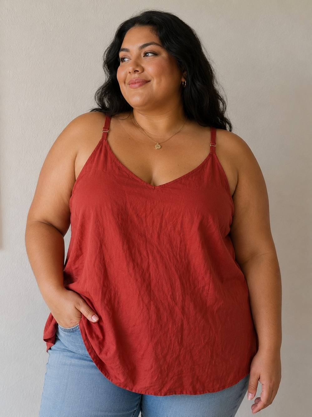 torrid Brick Red V-Neck Cami Tank